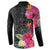 Hafa Adai Guam Button Sweatshirt Tropical Flowers Colorful Vibes