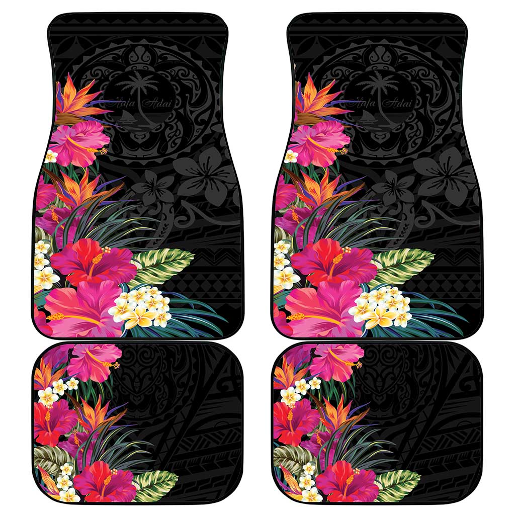 Hafa Adai Guam Car Mats Tropical Flowers Colorful Vibes LT9 - Polynesian Pride