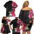 Hafa Adai Guam Family Matching Off Shoulder Short Dress and Hawaiian Shirt Tropical Flowers Colorful Vibes