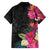 Hafa Adai Guam Family Matching Off Shoulder Short Dress and Hawaiian Shirt Tropical Flowers Colorful Vibes