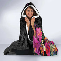 Hafa Adai Guam Hooded Blanket Tropical Flowers Colorful Vibes LT9 - Polynesian Pride