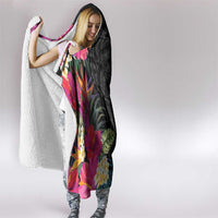 Hafa Adai Guam Hooded Blanket Tropical Flowers Colorful Vibes LT9 - Polynesian Pride