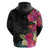 Hafa Adai Guam Hoodie Tropical Flowers Colorful Vibes