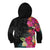 Hafa Adai Guam Kid Hoodie Tropical Flowers Colorful Vibes