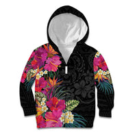 Hafa Adai Guam Kid Hoodie Tropical Flowers Colorful Vibes