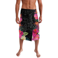Hafa Adai Guam Lavalava Tropical Flowers Colorful Vibes LT9 Black - Polynesian Pride
