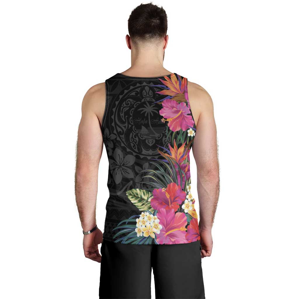 Hafa Adai Guam Men Tank Top Tropical Flowers Colorful Vibes LT9 - Polynesian Pride