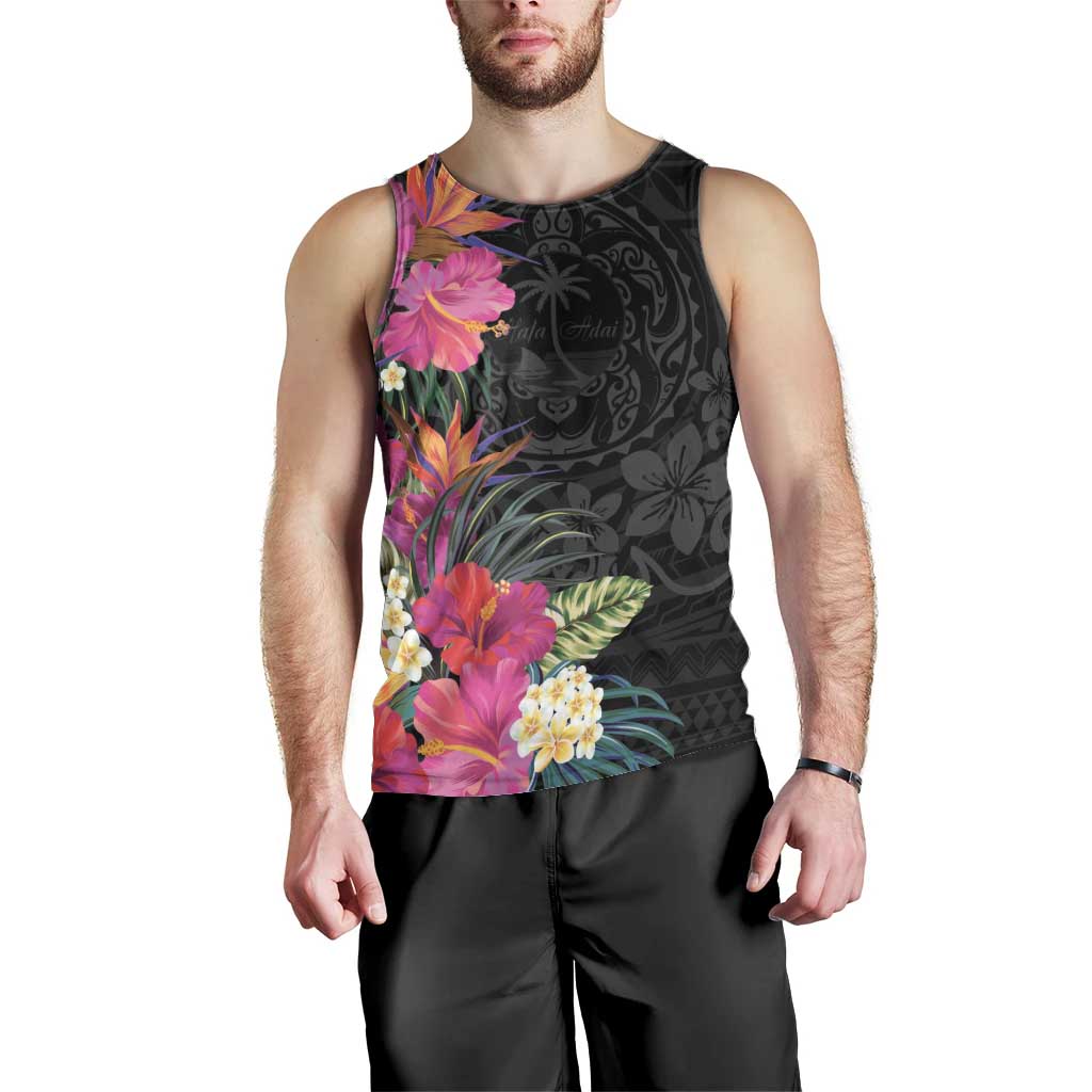 Hafa Adai Guam Men Tank Top Tropical Flowers Colorful Vibes LT9 - Polynesian Pride