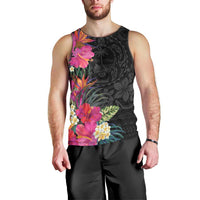 Hafa Adai Guam Men Tank Top Tropical Flowers Colorful Vibes LT9 - Polynesian Pride