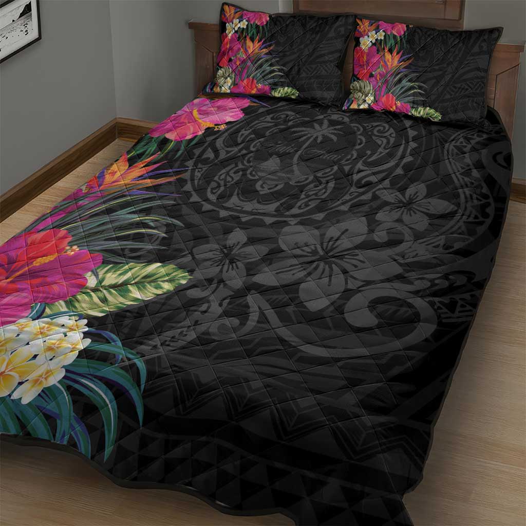 Hafa Adai Guam Quilt Bed Set Tropical Flowers Colorful Vibes LT9 - Polynesian Pride