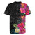 Hafa Adai Guam Rugby Jersey Tropical Flowers Colorful Vibes