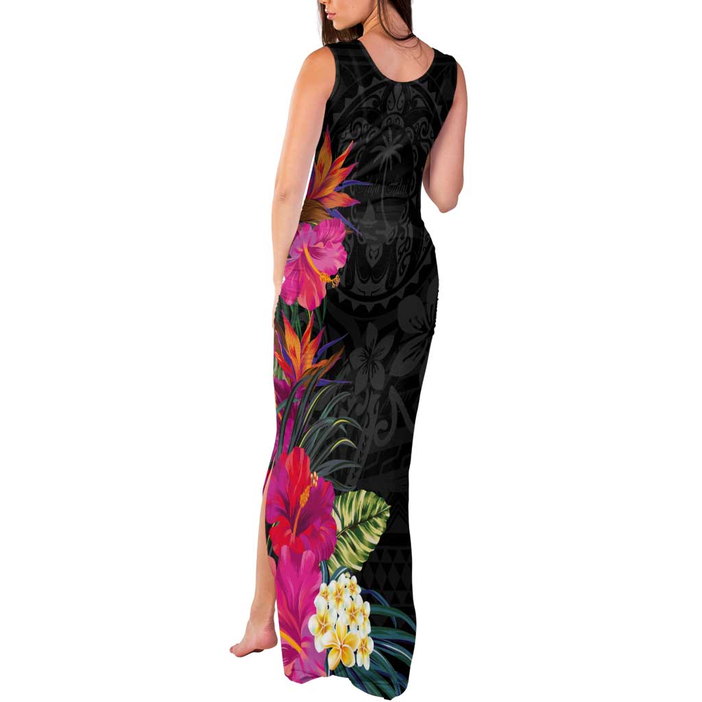 Hafa Adai Guam Tank Maxi Dress Tropical Flowers Colorful Vibes LT9 - Polynesian Pride