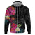 Hafa Adai Guam Zip Hoodie Tropical Flowers Colorful Vibes