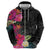 Hafa Adai Guam Zip Hoodie Tropical Flowers Colorful Vibes