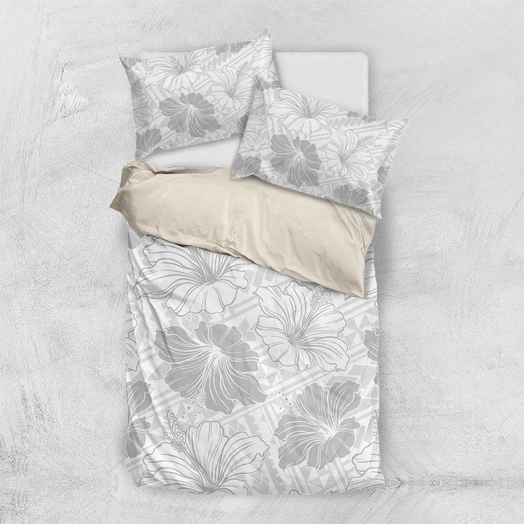 Samoa Lotu Tamaiti Bedding Set White Sun Day Beauty Hibiscus Ver01