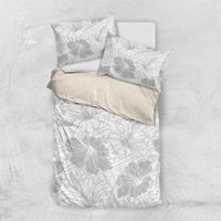 Samoa Lotu Tamaiti Bedding Set White Sun Day Beauty Hibiscus Ver01