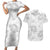 Samoa Lotu Tamaiti Couples Matching Short Sleeve Bodycon Dress and Hawaiian Shirt White Sun Day Beauty Hibiscus Ver01