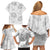 Samoa Lotu Tamaiti Family Matching Off Shoulder Short Dress and Hawaiian Shirt White Sun Day Beauty Hibiscus Ver01