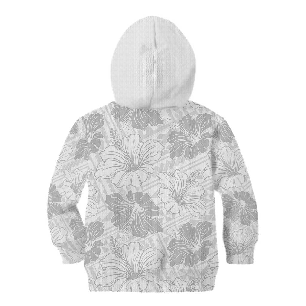 Samoa Lotu Tamaiti Kid Hoodie White Sun Day Beauty Hibiscus Ver01