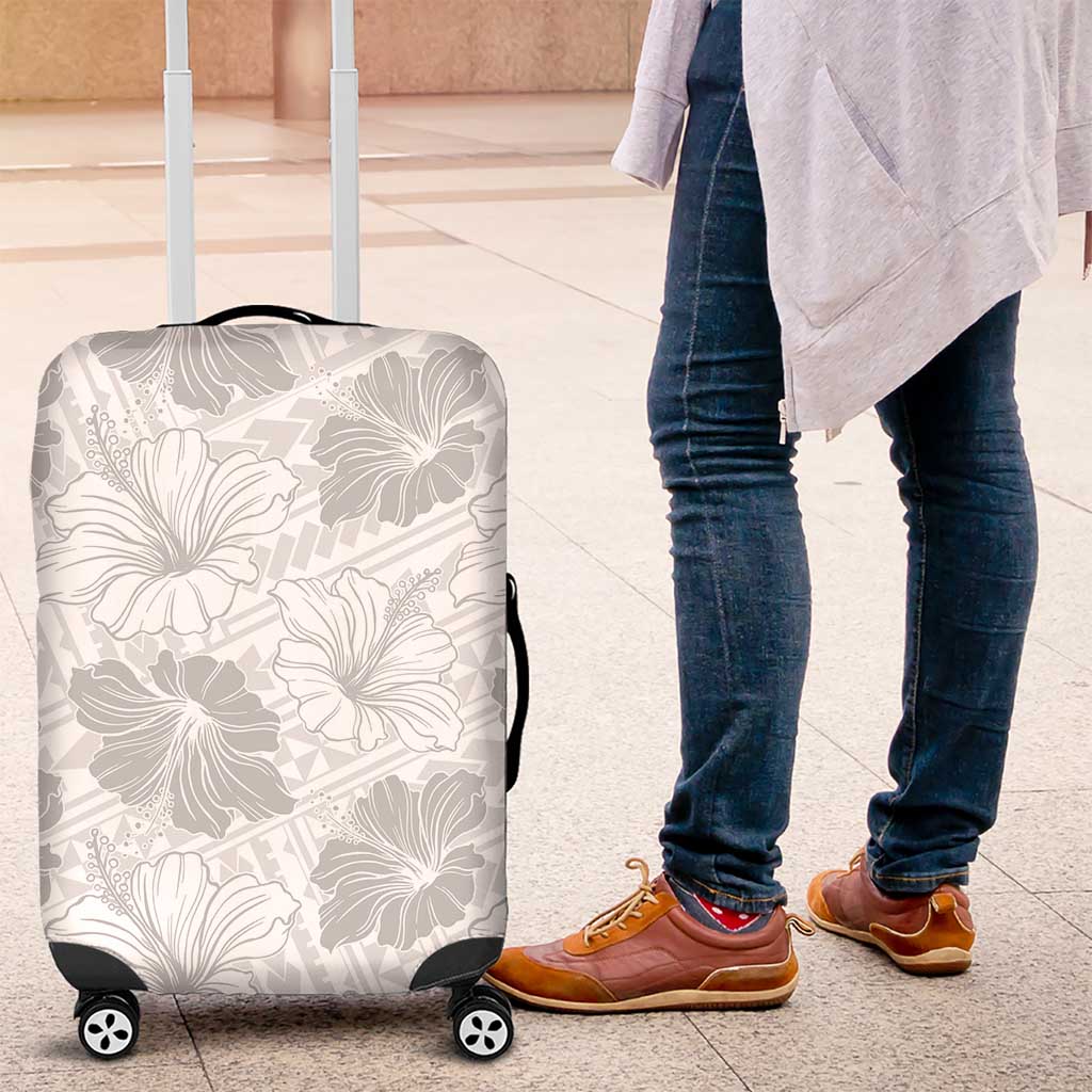 Samoa Lotu Tamaiti Luggage Cover White Sun Day Beauty Hibiscus Ver01