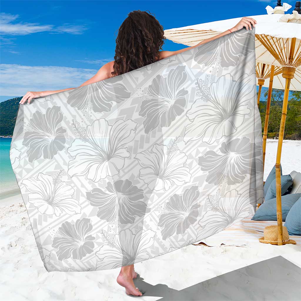 Samoa Lotu Tamaiti Sarong White Sun Day Beauty Hibiscus Ver01