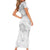 Samoa Lotu Tamaiti Short Sleeve Bodycon Dress White Sun Day Beauty Hibiscus Ver01