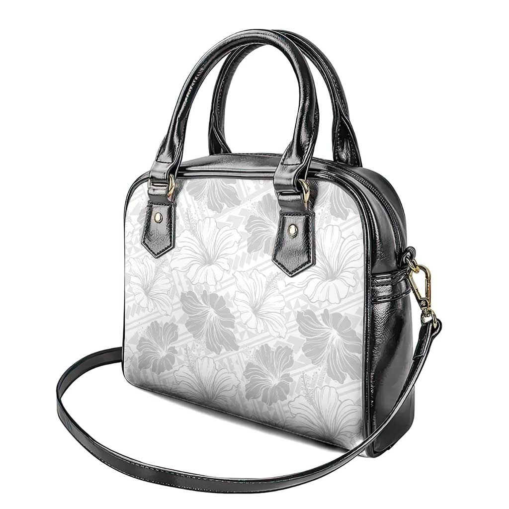 Samoa Lotu Tamaiti Shoulder Handbag White Sun Day Beauty Hibiscus Ver01