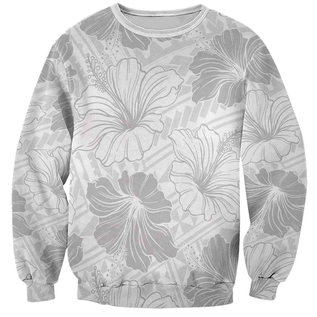 Samoa Lotu Tamaiti Sweatshirt White Sun Day Beauty Hibiscus Ver01