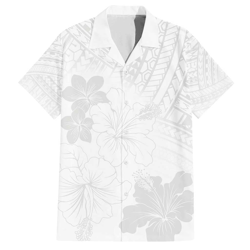 Samoa Lotu Tamaiti Family Matching Long Sleeve Bodycon Dress and Hawaiian Shirt White Sun Day Beauty Hibiscus Ver02