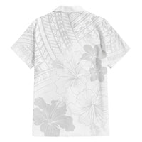 Samoa Lotu Tamaiti Family Matching Short Sleeve Bodycon Dress and Hawaiian Shirt White Sun Day Beauty Hibiscus Ver02