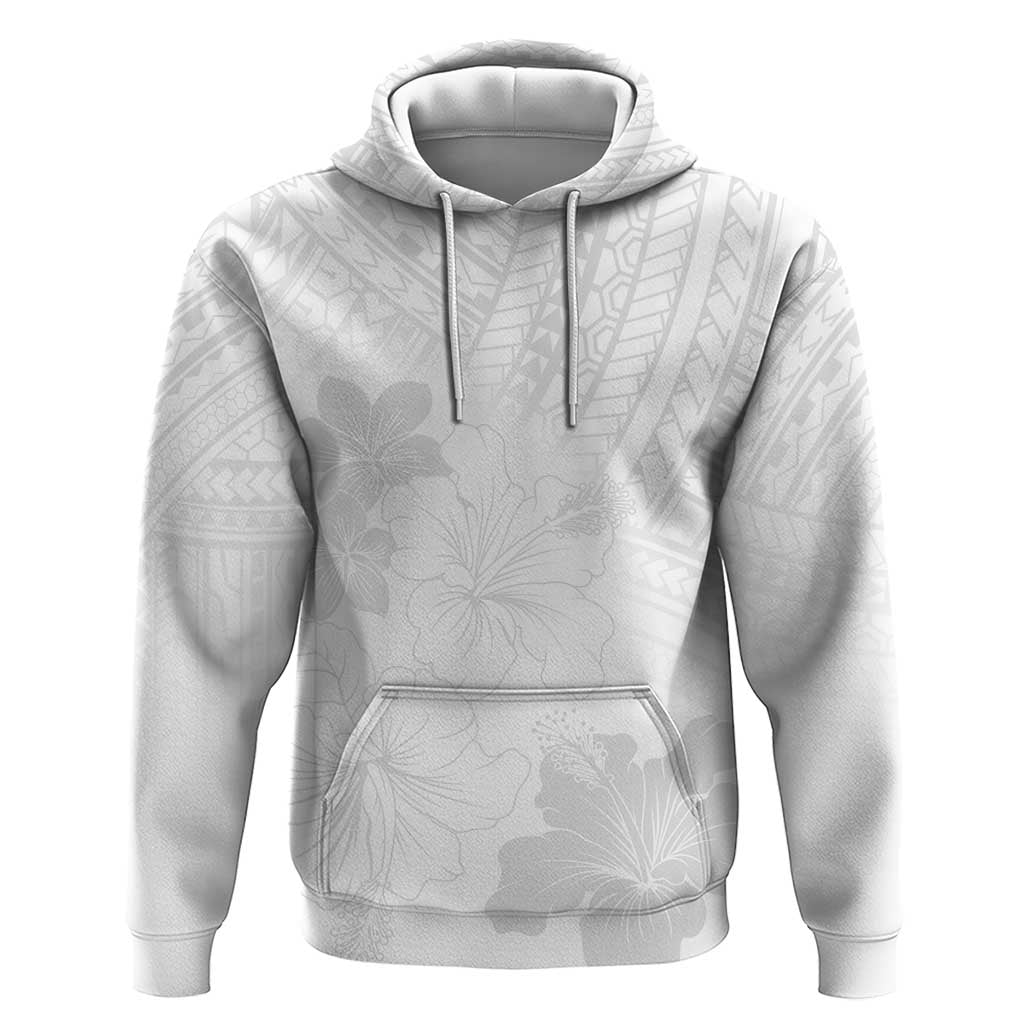 Samoa Lotu Tamaiti Hoodie White Sun Day Beauty Hibiscus Ver02