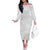 Samoa Lotu Tamaiti Off The Shoulder Long Sleeve Dress White Sun Day Beauty Hibiscus Ver02