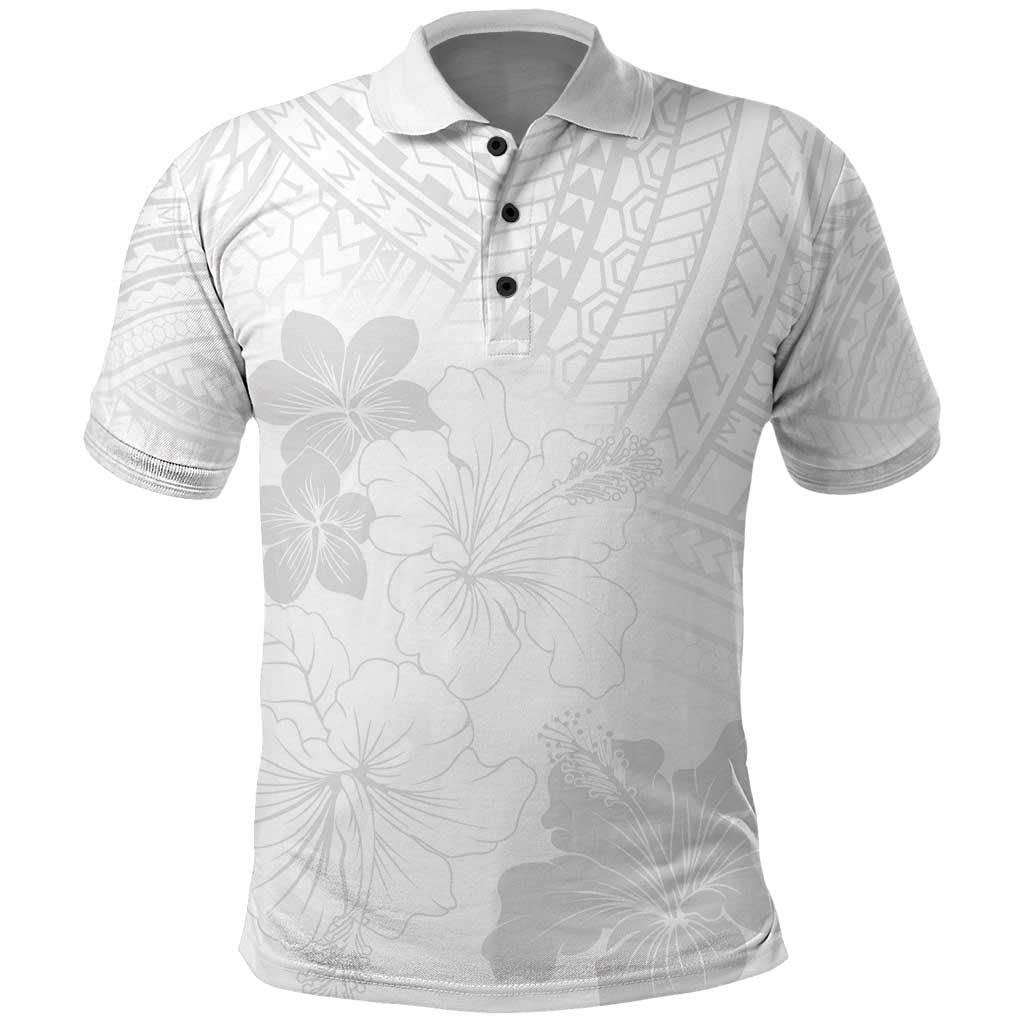 Samoa Lotu Tamaiti Polo Shirt White Sun Day Beauty Hibiscus Ver02