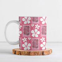 Give Cancer The Boot Pink Cowgirl Ceramic Mug Western Aloha Hibiscus Paniolo Heritage Floral LT9 Pink - Polynesian Pride