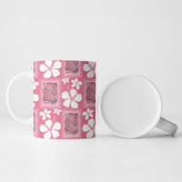 Give Cancer The Boot Pink Cowgirl Ceramic Mug Western Aloha Hibiscus Paniolo Heritage Floral LT9 - Polynesian Pride