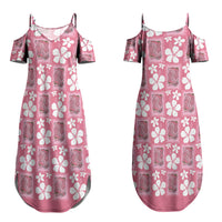 Give Cancer The Boot Pink Cowgirl Couples Matching Summer Maxi Dress and Long Sleeve Button Shirt Western Aloha Hibiscus Paniolo Heritage Floral LT9 - Polynesian Pride