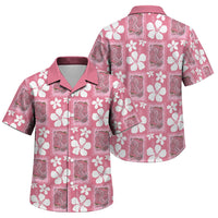 Give Cancer The Boot Pink Cowgirl Family Matching Puletasi and Hawaiian Shirt Western Aloha Hibiscus Paniolo Heritage Floral LT9 Son's Shirt Pink - Polynesian Pride