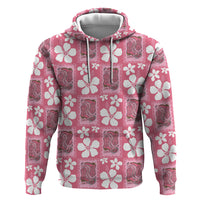 Give Cancer The Boot Pink Cowgirl Hoodie Western Aloha Hibiscus Paniolo Heritage Floral LT9 Pullover Hoodie Pink - Polynesian Pride