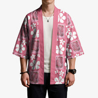 Give Cancer The Boot Pink Cowgirl Kimono Western Aloha Hibiscus Paniolo Heritage Floral LT9 - Polynesian Pride