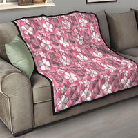 Give Cancer The Boot Pink Cowgirl Quilt Western Aloha Hibiscus Paniolo Heritage Floral LT9 - Polynesian Pride