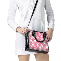 Give Cancer The Boot Pink Cowgirl Shoulder Handbag Western Aloha Hibiscus Paniolo Heritage Floral LT9 - Polynesian Pride