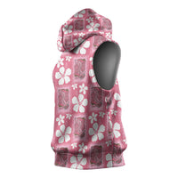 Give Cancer The Boot Pink Cowgirl Sleeveless Hoodie Western Aloha Hibiscus Paniolo Heritage Floral LT9 - Polynesian Pride