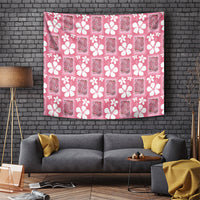 Give Cancer The Boot Pink Cowgirl Tapestry Western Aloha Hibiscus Paniolo Heritage Floral LT9 Pink - Polynesian Pride