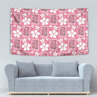 Give Cancer The Boot Pink Cowgirl Tapestry Western Aloha Hibiscus Paniolo Heritage Floral LT9 - Polynesian Pride
