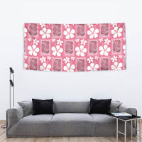 Give Cancer The Boot Pink Cowgirl Tapestry Western Aloha Hibiscus Paniolo Heritage Floral LT9 - Polynesian Pride