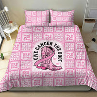 Give Cancer The Boot Pink Cowgirl Bedding Set Hawaiian Paniolo Mixed Quilt Pattern Style LT9 - Polynesian Pride