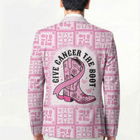 Give Cancer The Boot Pink Cowgirl Blazer Hawaiian Paniolo Mixed Quilt Pattern Style LT9 - Polynesian Pride