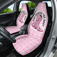 Give Cancer The Boot Pink Cowgirl Car Seat Cover Hawaiian Paniolo Mixed Quilt Pattern Style LT9 - Polynesian Pride