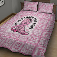 Give Cancer The Boot Pink Cowgirl Quilt Bed Set Hawaiian Paniolo Mixed Quilt Pattern Style LT9 - Polynesian Pride