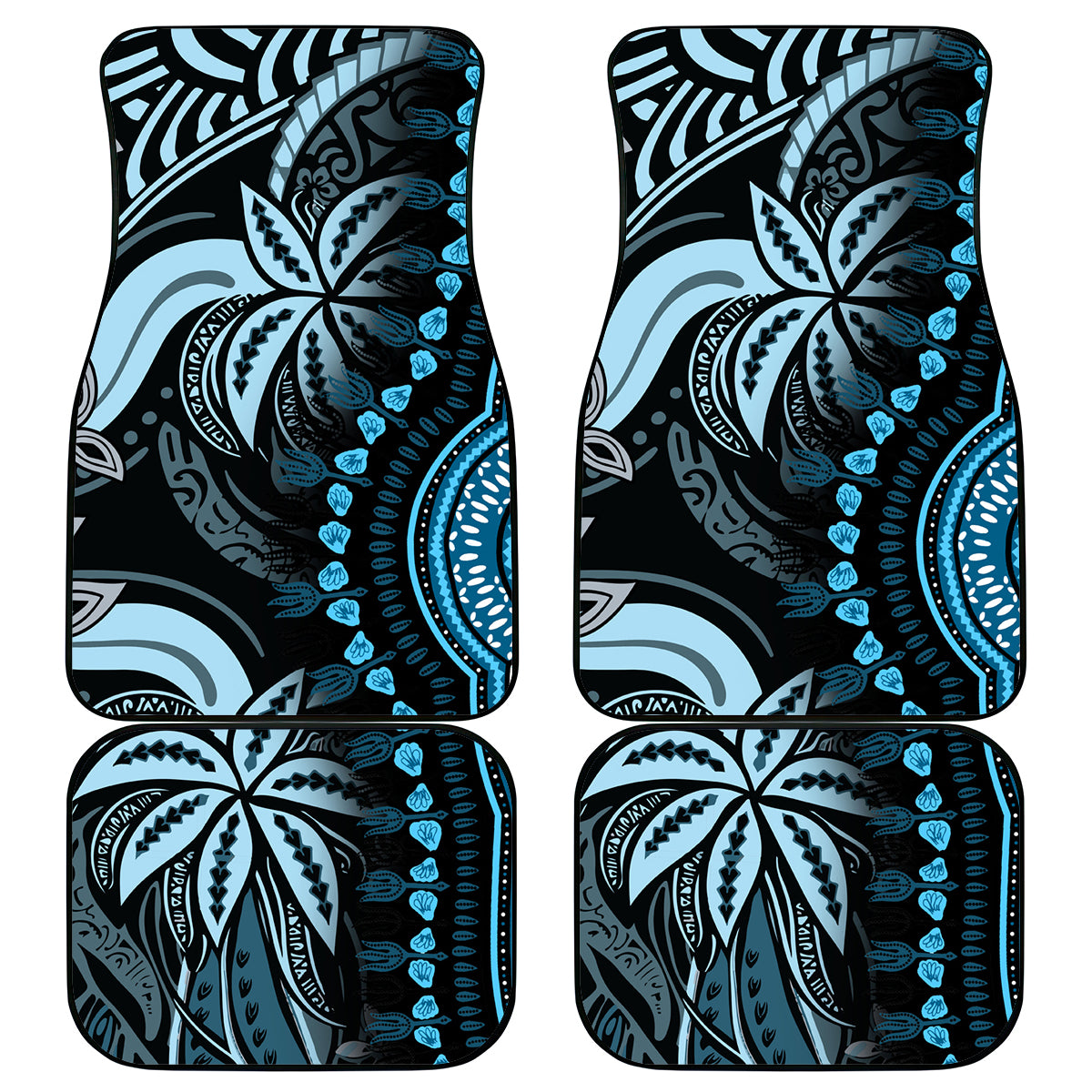 Polynesia Dashiki Car Mats Polynesia and Africa Traditional Special Together Blue LT9 Blue - Polynesian Pride